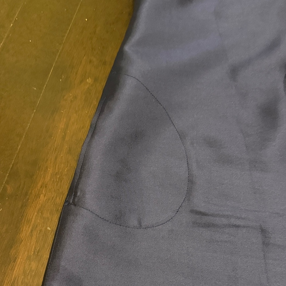 Elegant Midnight Blue Silk Dress - Picture 10 of 12